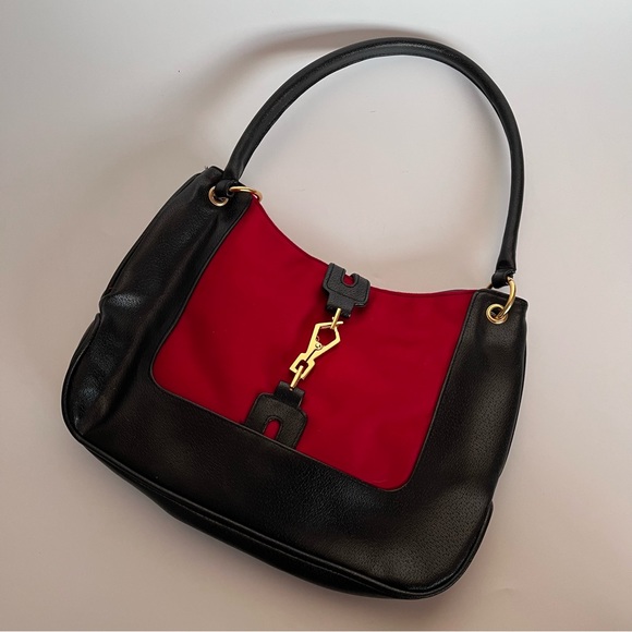 American Vintage Handbags - Vintage Red and Black Jackie Bag